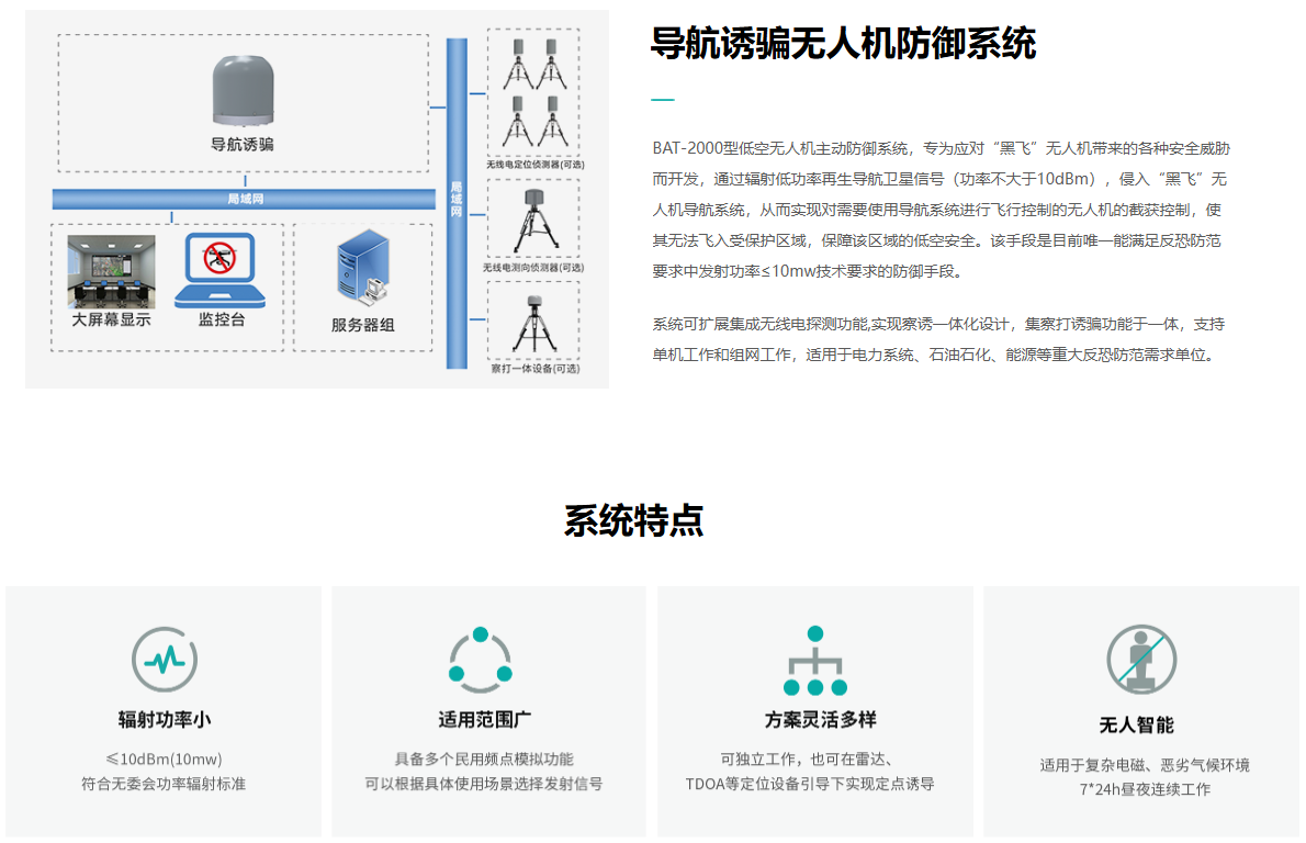 导航诱骗无人机防御系统